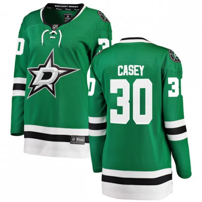 Women's Breakaway Dallas Stars Jon Casey Fanatics Branded Home Jersey - Green