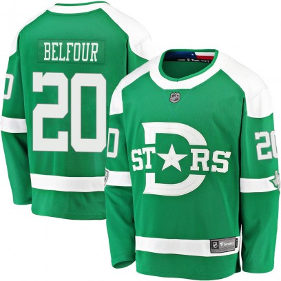 Men's Breakaway Dallas Stars Ed Belfour Fanatics Branded 2020 Winter Classic Jersey - Green