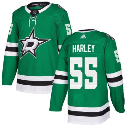 Youth Authentic Dallas Stars Thomas Harley Adidas Home Jersey - Green