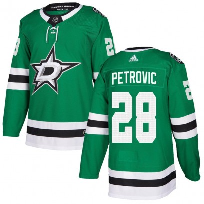 Youth Authentic Dallas Stars Alexander Petrovic Adidas Home Jersey - Green