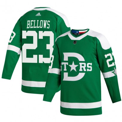 Men's Authentic Dallas Stars Brian Bellows Adidas 2020 Winter Classic Jersey - Green