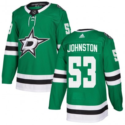 Men's Authentic Dallas Stars Wyatt Johnston Adidas Home Jersey - Green