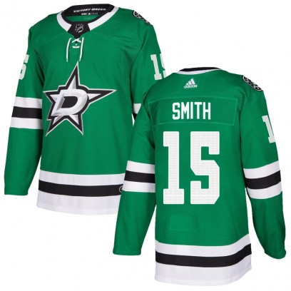 Men's Authentic Dallas Stars Bobby Smith Adidas Home Jersey - Green