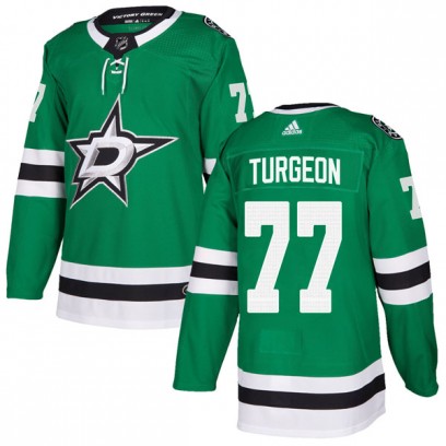 Men's Authentic Dallas Stars Pierre Turgeon Adidas Home Jersey - Green