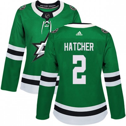 Women's Authentic Dallas Stars Derian Hatcher Adidas Home Jersey - Green