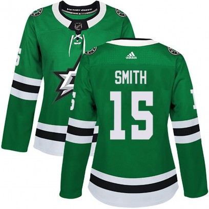 Women's Authentic Dallas Stars Bobby Smith Adidas Home Jersey - Green