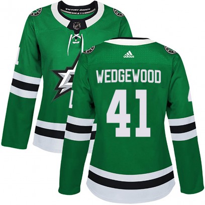 Women's Authentic Dallas Stars Scott Wedgewood Adidas Home Jersey - Green
