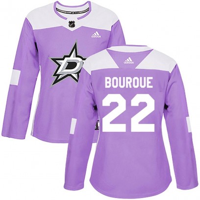 Women's Authentic Dallas Stars Mavrik Bourque Adidas Fights Cancer Practice Jersey - Purple