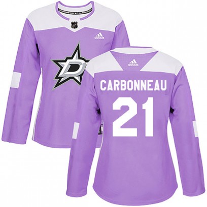 Women's Authentic Dallas Stars Guy Carbonneau Adidas Fights Cancer Practice Jersey - Purple