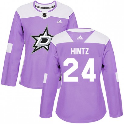 Women's Authentic Dallas Stars Roope Hintz Adidas Fights Cancer Practice Jersey - Purple