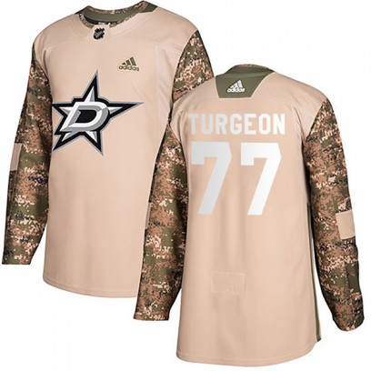 Youth Authentic Dallas Stars Pierre Turgeon Adidas Veterans Day Practice Jersey - Camo