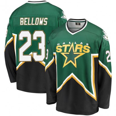 Youth Premier Dallas Stars Brian Bellows Fanatics Branded Breakaway Kelly Heritage Jersey - Green/Black