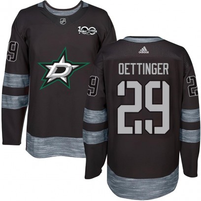 Youth Authentic Dallas Stars Jake Oettinger 1917-2017 100th Anniversary Jersey - Black