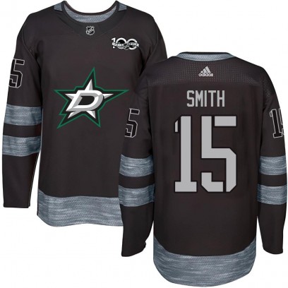 Youth Authentic Dallas Stars Bobby Smith 1917-2017 100th Anniversary Jersey - Black
