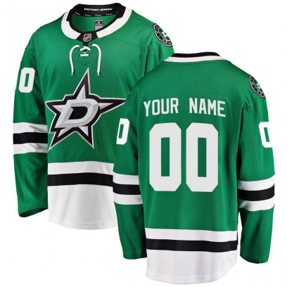 Youth Breakaway Dallas Stars Custom Fanatics Branded Custom Home Jersey - Green