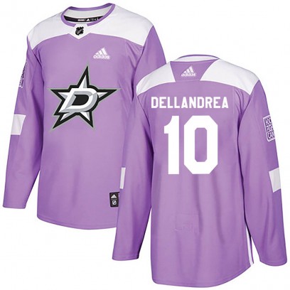 Youth Authentic Dallas Stars Ty Dellandrea Adidas Fights Cancer Practice Jersey - Purple