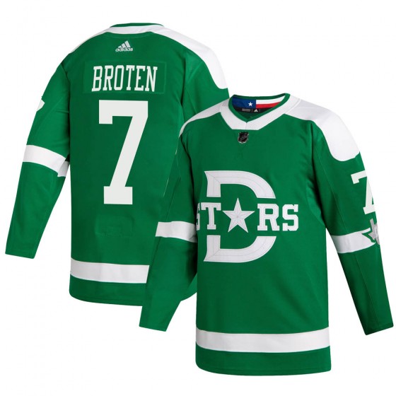 Men's Authentic Dallas Stars Neal Broten Adidas 2020 Winter Classic Jersey - Green