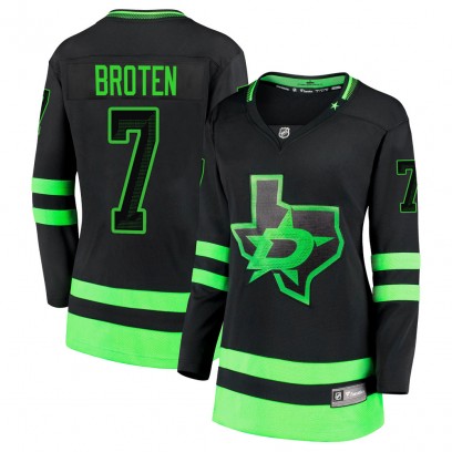 Women's Premier Dallas Stars Neal Broten Fanatics Branded Breakaway 2020/21 Alternate Jersey - Black