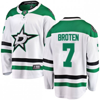Men's Breakaway Dallas Stars Neal Broten Fanatics Branded Away Jersey - White