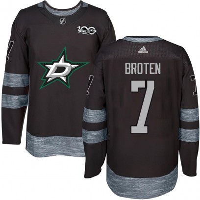 Youth Authentic Dallas Stars Neal Broten 1917-2017 100th Anniversary Jersey - Black