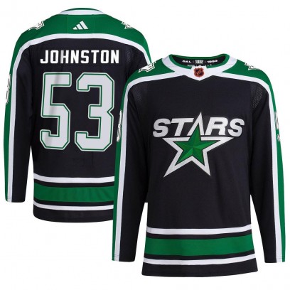 Men's Authentic Dallas Stars Wyatt Johnston Adidas Reverse Retro 2.0 Jersey - Black